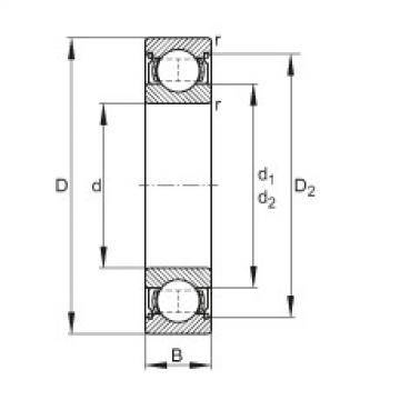 FAG Deep groove ball bearings - 6019-2Z