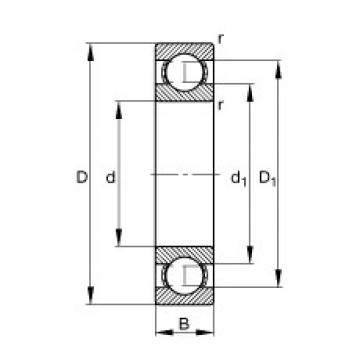 FAG Deep groove ball bearings - 16064-M