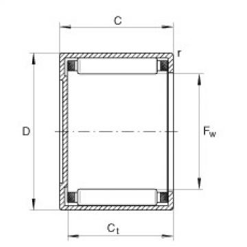 FAG Drawn cup needle roller bearings with closed end - BK0306-TV