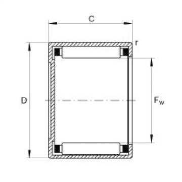 FAG Drawn cup needle roller bearings with closed end - BCE1210