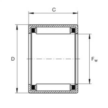 FAG Drawn cup needle roller bearings with open ends - SCE1210