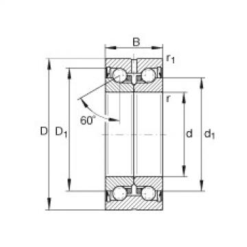 FAG Axial angular contact ball bearings - ZKLN1034-2RS-PE