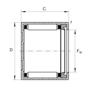 FAG Drawn cup needle roller bearings with closed end - BCH58-P