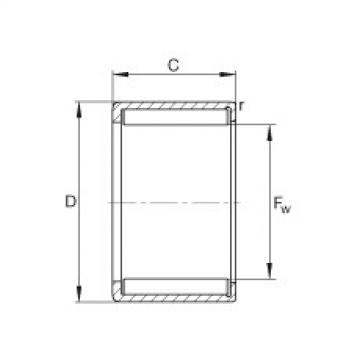 FAG Drawn cup needle roller bearings with open ends - HN1412