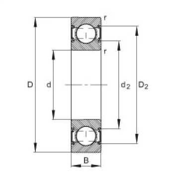 FAG Deep groove ball bearings - 6202-C-2HRS