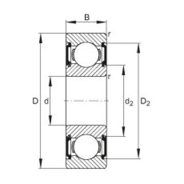 FAG Deep groove ball bearings - 6004-C-2BRS