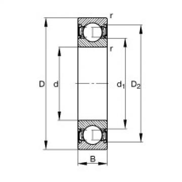 FAG Deep groove ball bearings - S6010-2RSR