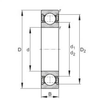 FAG Deep groove ball bearings - 6010-2RSR