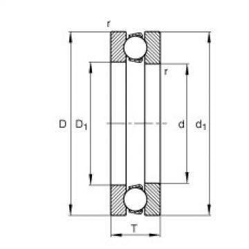 FAG Axial deep groove ball bearings - 51172-MP