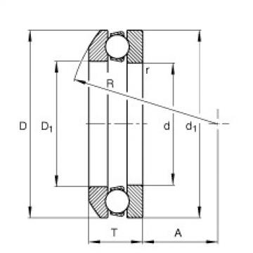 FAG Axial deep groove ball bearings - 53205 + U205