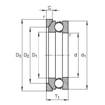 FAG Axial deep groove ball bearings - 53206 + U206