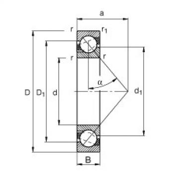 FAG Angular contact ball bearings - 7209-B-XL-MP