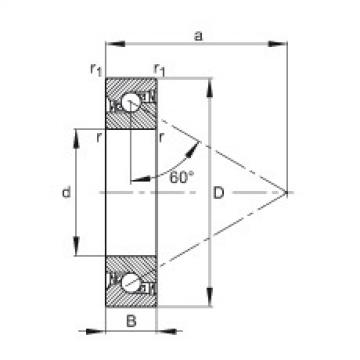 FAG Axial angular contact ball bearings - 7603020-2RS-TVP