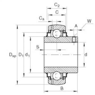 FAG Radial insert ball bearings - GY1012-KRR-B-AS2/V