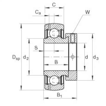 FAG Radial insert ball bearings - GRAE25-XL-NPP-B-FA125
