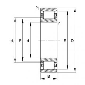 FAG Cylindrical roller bearings - N308-E-XL-TVP2