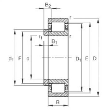 FAG Cylindrical roller bearings - NJ216-E-XL-TVP2 + HJ216-E