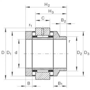 FAG Needle roller/axial cylindrical roller bearings - ZARN3062-L-TV