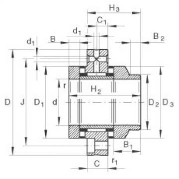 FAG Needle roller/axial cylindrical roller bearings - ZARF60150-L-TV