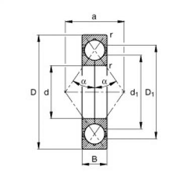 FAG Four point contact bearings - QJ216-XL-MPA