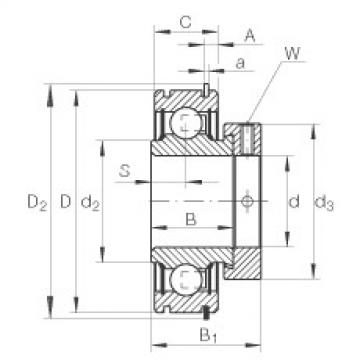 FAG Radial insert ball bearings - RAE40-XL-NPP-NR