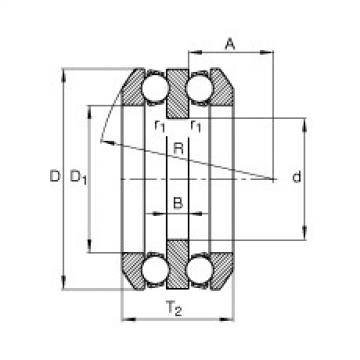 FAG Axial deep groove ball bearings - 54322-MP