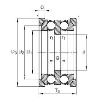 FAG Axial deep groove ball bearings - 54216 + U216