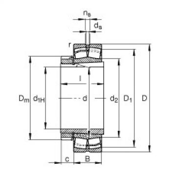 FAG Spherical roller bearings - 22206-E1-XL-K + H306