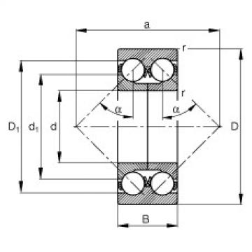 FAG Angular contact ball bearings - 3320-DA-MA