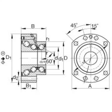 FAG Angular contact ball bearing units - DKLFA40140-2RS