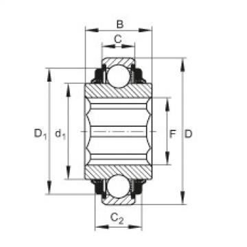 FAG Self-aligning deep groove ball bearings - SK108-215-KTT-L402/70