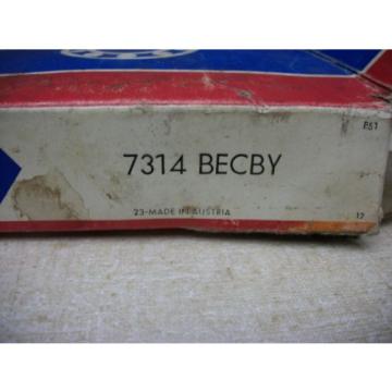  7314 BECBY Single Row Angular Contact Bearing