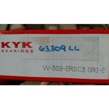 Kyk W309-2RSC3 SR-2 Single Row Ball Bearing 63309LL