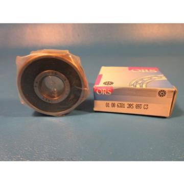 ORS 6301 2RS C3 Single Row Ball Bearing, 6301-2RSC3