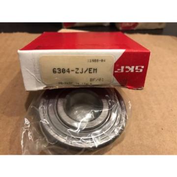  6304-ZJ/EM SINGLE ROW DEEP GROOVE BALL BEARING SHIELDED New NIB