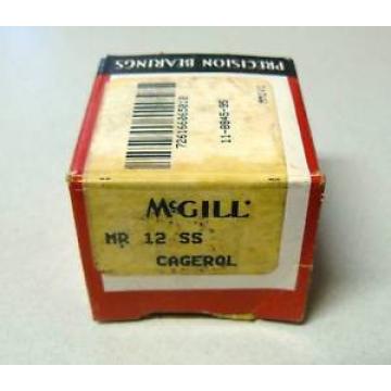 MCGILL MR-12-SS CAGED NEEDLE ROLLER BEARING