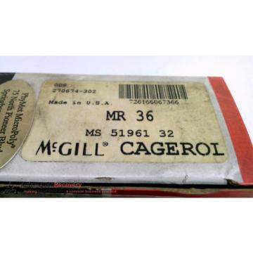 MCGILL MS 51961 32, CAGEROL NEEDLE ROLLER BEARING, 2-1/4&#034; BORE,  #222216