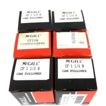 LOT OF 6  MCGILL CF-1-1/4-B CAM FOLLOWERS CF114B