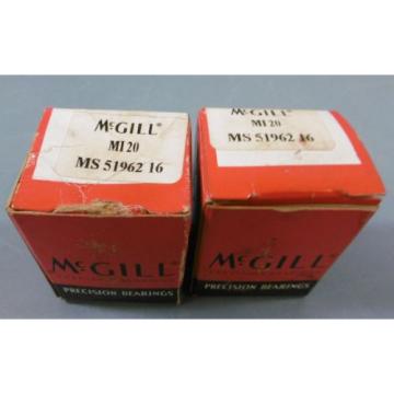 Lot of 2 McGIll MI-20 Inner Race for Roller Bearing New