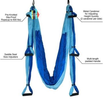 Multi-function Bearing Deluxe Dichromatic Adjustable Yoga Swing Aerial Hammock