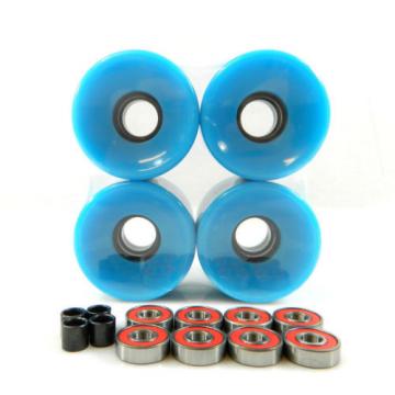 Blank 65mm Longboard Cruiser Multi Color Wheels + ABEC 7 Bearing  + Spacers