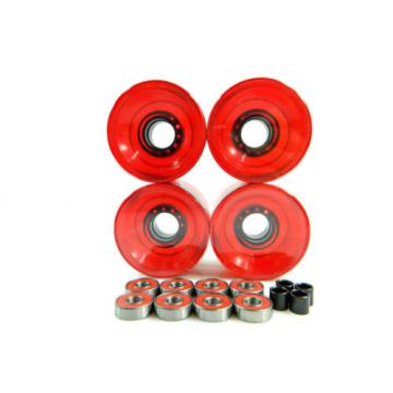 Blank 65mm Longboard Cruiser Multi Clear Color Wheels + ABEC 7 Bearing + Spacers