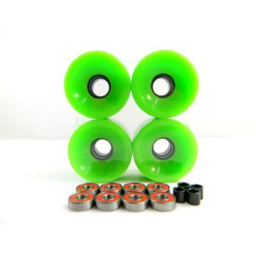 Blank 65mm Longboard Cruiser Multi Color Wheels + ABEC 7 Bearing  + Spacers