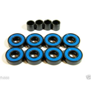 10 pack (80 pcs) Skateboard 608 Inline Multi Color ABEC 7 Bearings + 40 Spacers