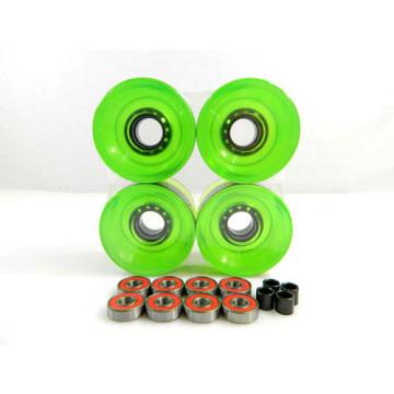 Blank 60mm Longboard Cruiser Multi Clear Color Wheels + ABEC 7 Bearing + Spacers