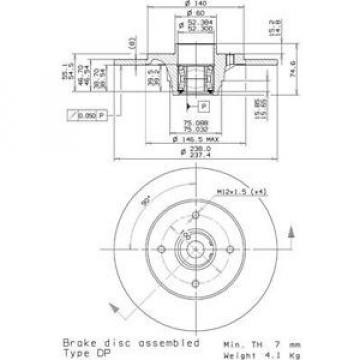 Bremsscheibe (2 Stück) BEARING DISC LINE RENAULT - Brembo 08.5834.25