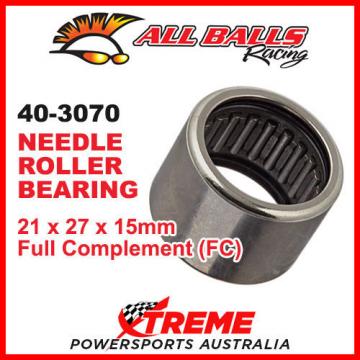 All Balls 40-3070 Needle Roller Bearing 21x27x15 Full Complement FC