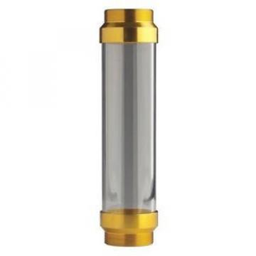 WESTWARD 44C483 Clear Tube Grease Gun Barrel, Gold Ends