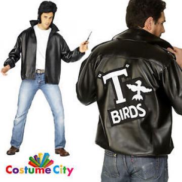 Adults Mens Official T-Birds Jacket 1950s 50s Grease Fancy Dress Costume