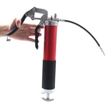 Quality Heavy Duty Grease Gun 4,500 PSI Anodized Pistol Grip with Flex Hose RED